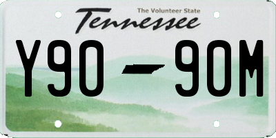 TN license plate Y9090M