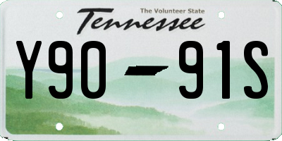 TN license plate Y9091S