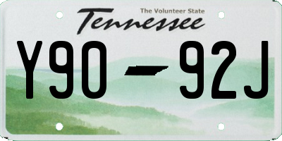 TN license plate Y9092J