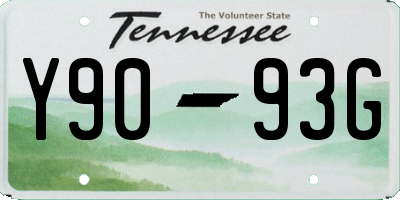 TN license plate Y9093G