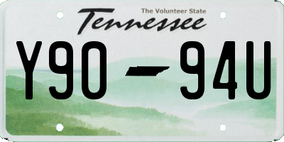 TN license plate Y9094U