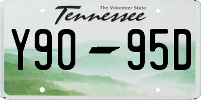 TN license plate Y9095D