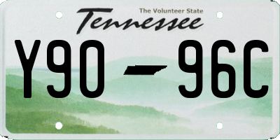TN license plate Y9096C