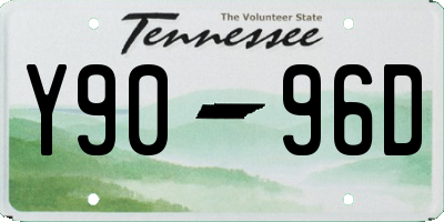TN license plate Y9096D