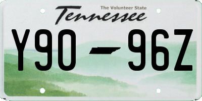 TN license plate Y9096Z