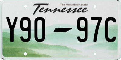 TN license plate Y9097C