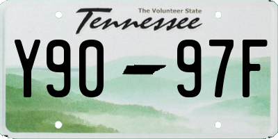 TN license plate Y9097F