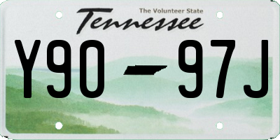 TN license plate Y9097J