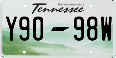 TN license plate Y9098W