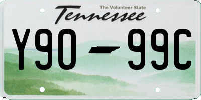 TN license plate Y9099C