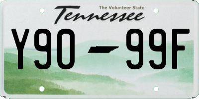 TN license plate Y9099F