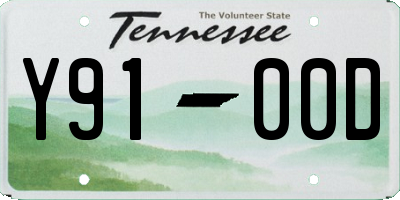 TN license plate Y9100D