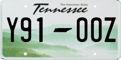 TN license plate Y9100Z