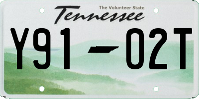 TN license plate Y9102T
