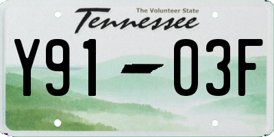 TN license plate Y9103F