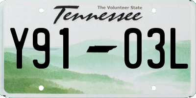 TN license plate Y9103L