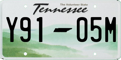 TN license plate Y9105M