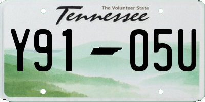 TN license plate Y9105U