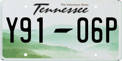 TN license plate Y9106P