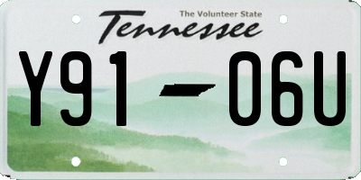 TN license plate Y9106U