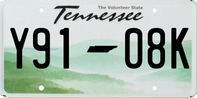 TN license plate Y9108K