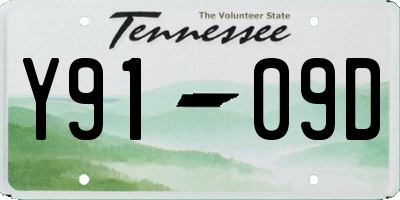 TN license plate Y9109D