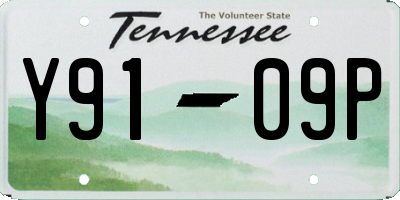 TN license plate Y9109P
