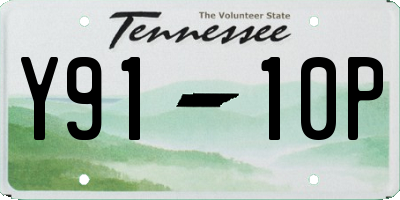 TN license plate Y9110P