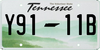 TN license plate Y9111B