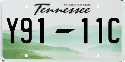 TN license plate Y9111C