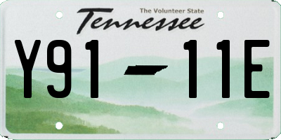 TN license plate Y9111E