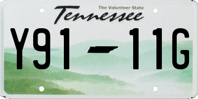 TN license plate Y9111G