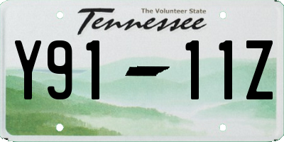 TN license plate Y9111Z