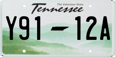 TN license plate Y9112A