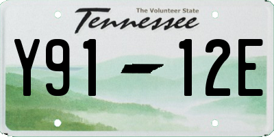 TN license plate Y9112E