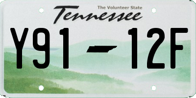 TN license plate Y9112F