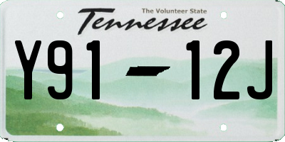 TN license plate Y9112J