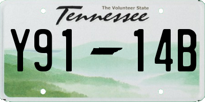 TN license plate Y9114B