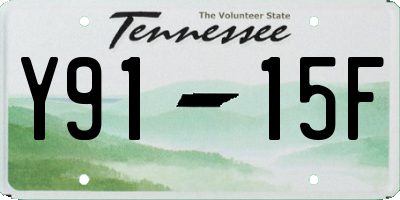 TN license plate Y9115F