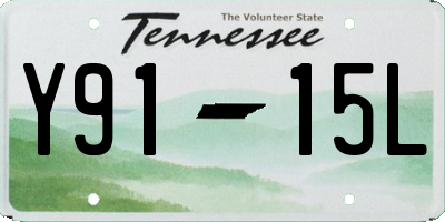 TN license plate Y9115L