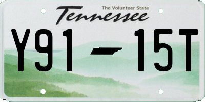 TN license plate Y9115T