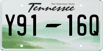 TN license plate Y9116Q