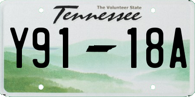 TN license plate Y9118A