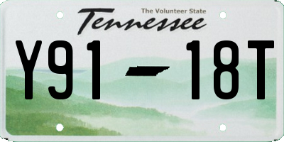 TN license plate Y9118T