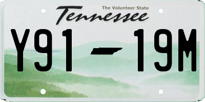 TN license plate Y9119M