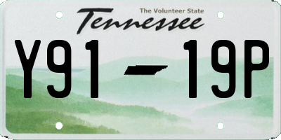 TN license plate Y9119P