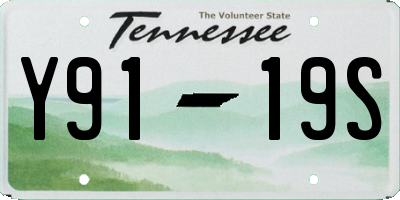 TN license plate Y9119S