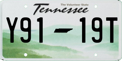 TN license plate Y9119T