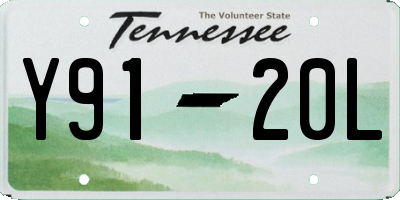 TN license plate Y9120L