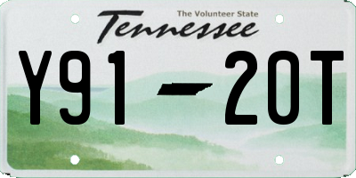 TN license plate Y9120T